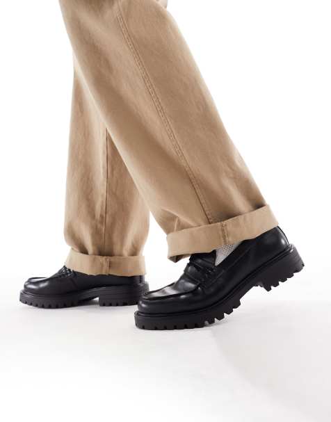 SEQWL Calvin chunky loafers in black - view 1