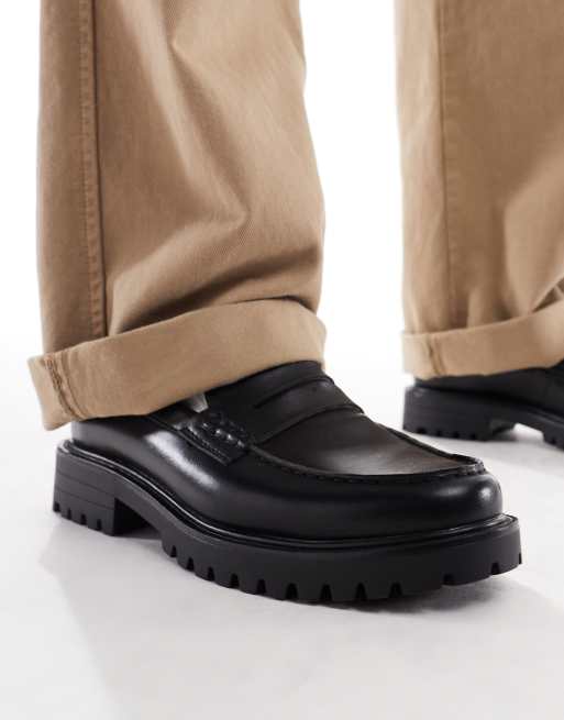 SEQWL Calvin chunky loafers in black