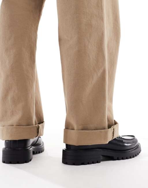 SEQWL Calvin chunky loafers in black