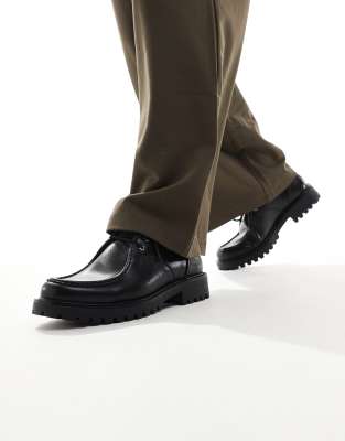 SEQWL Calvin lace up chunky shoes in black