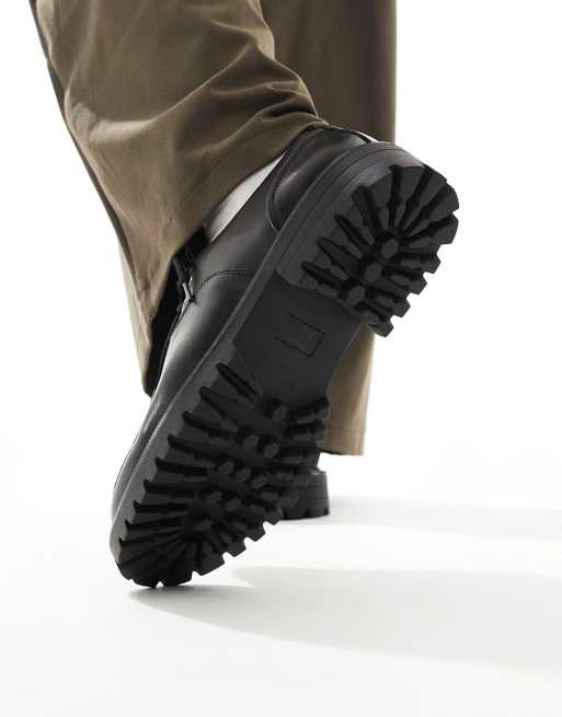 SEQWL Calvin lace up chunky shoes in black