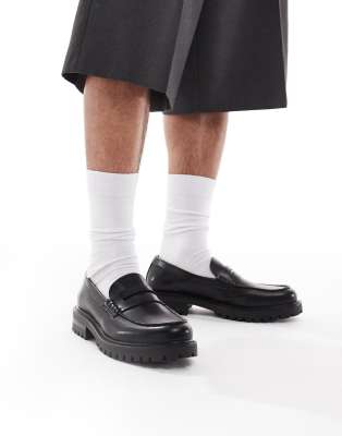 SEQWL - Calvin - Mocassins chunky - Noir