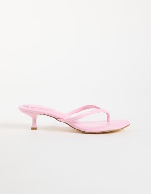 Seqwl Capri Heeled Thong Sandal In Pink