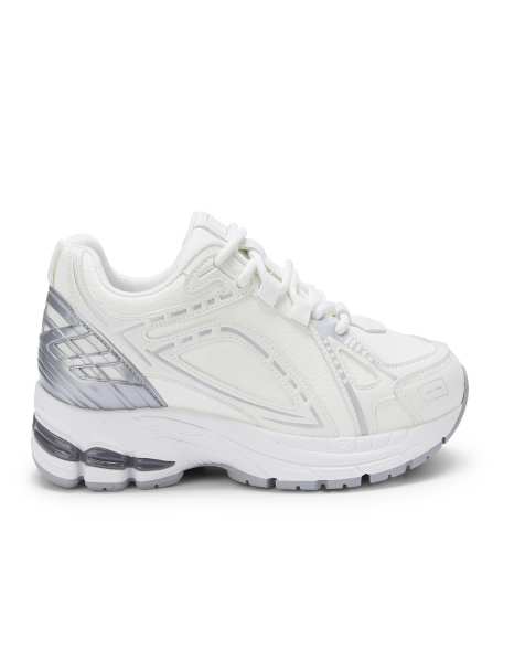 SEQWL Casual lightweight lace up trainers in white - view 1