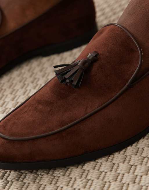 SEQWL - Charlie - Brune loafers i mikrofibermateriale med kvaster, 2 af 5