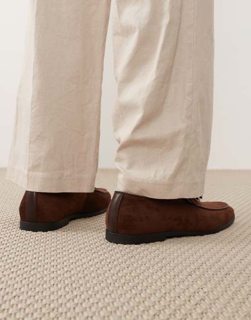 SEQWL - Charlie - Brune loafers i mikrofibermateriale med kvaster, 5 af 5