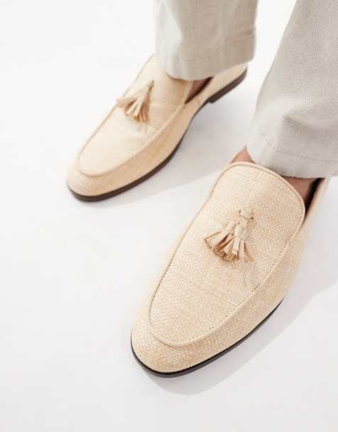 SEQWL Charlie loafers with tassel in raffia natural - view 1