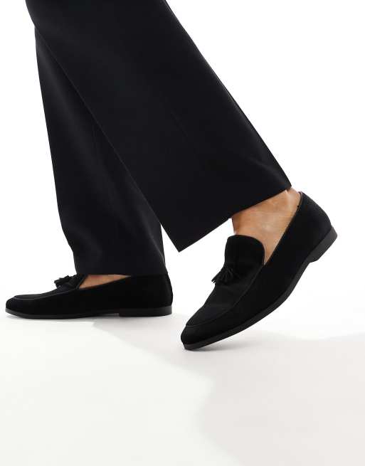SEQWL - Charlie - Sorte loafers i velour med kvaster, 4 af 4