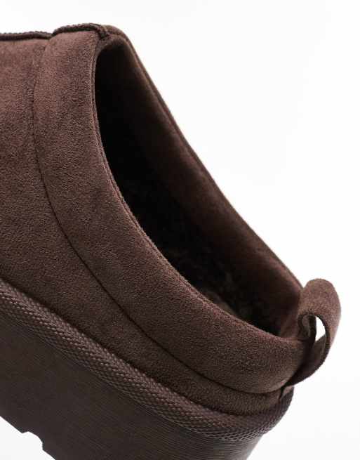 SEQWL - Chokoladebrune slip-on-mules med flatform-sål, 2 af 4