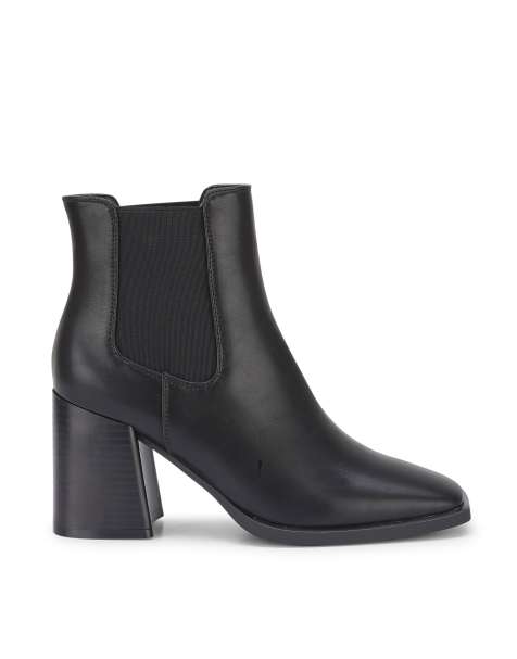 SEQWL Chunky heel pull on classic ankle boots in black - view 1