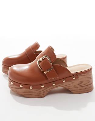 Seqwl Clog Mules With Buckles