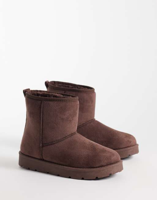 SEQWL cosy ankle boots in brown, 4 of 4