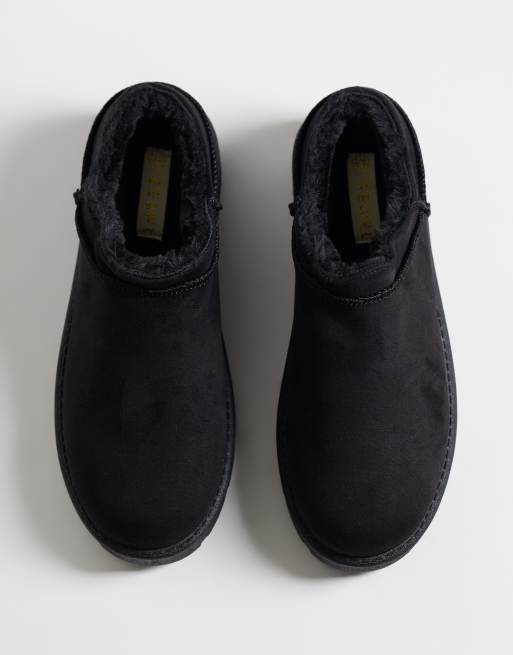 SEQWL cosy micro boots in black, 3 of 4