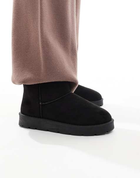 SEQWL cosy mini ankle boots in black - view 1