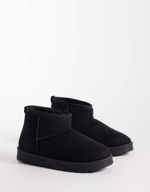 SEQWL cosy mini ankle boots in black, 3 of 4