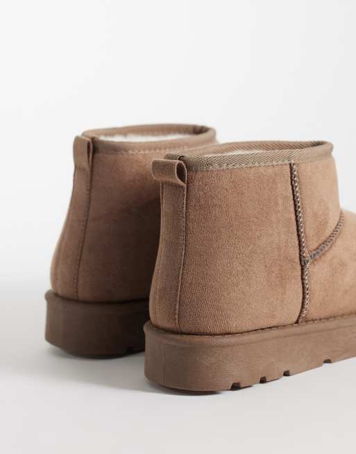 SEQWL cosy mini ankle boots in mocha, 3 of 4