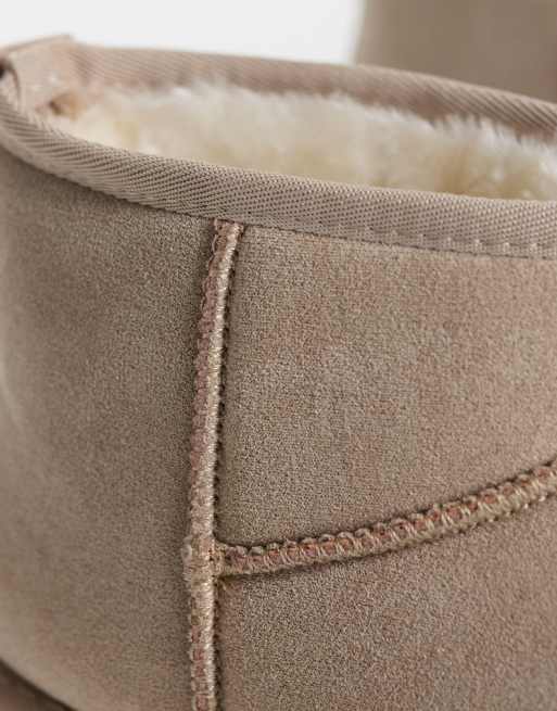 SEQWL cosy mini ankle boots in mushroom, 2 of 4
