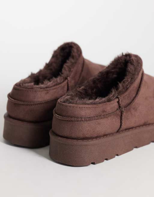 SEQWL cozy microsuede boots in chocolate brown, 4 of 4