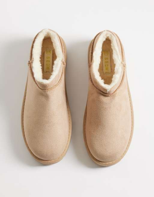 SEQWL cozy microsuede boots in sand, 4 of 4