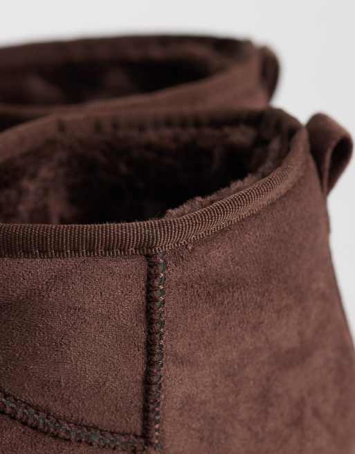 SEQWL cozy mini ankle boots in chocolate, 2 of 4