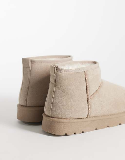 SEQWL cozy mini ankle boots in mushroom, 3 of 4