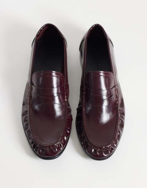 SEQWL Dash mocassins froncés rouges cerise, 5 de 5