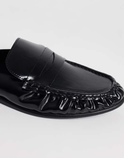 SEQWL Dash raffinierte Loafer-Mules mit Raffungen in Schwarz, 3 von 4