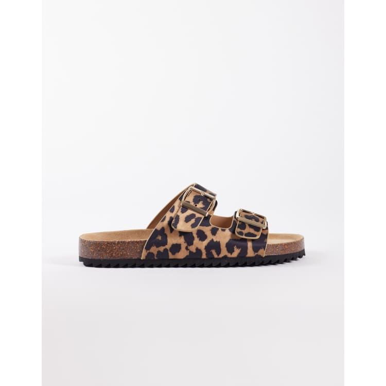 The Kooples Blue Leopard Leather Parisian Buckle Style Sandals Size 43 US Mens 9 The Luka Leopard Gold Buckle Sandals main image 2