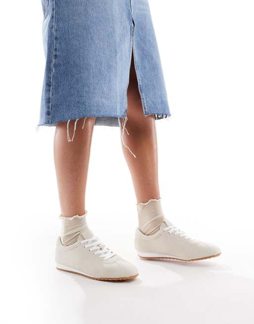 SEQWL - Drifter - Baskets à lacets avec semelle en gomme - Beige, 3 de 5