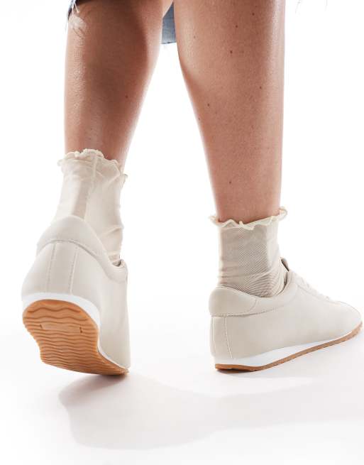 SEQWL - Drifter - Beige sneakers med snørebånd og gummisål, 5 af 5