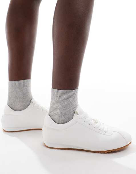 SEQWL – Drifter – Vita sneakers med snörning och gummisula - view 1