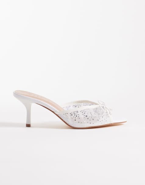 SEQWL - Eden - Sandali bianchi con tacco decorati - view 1