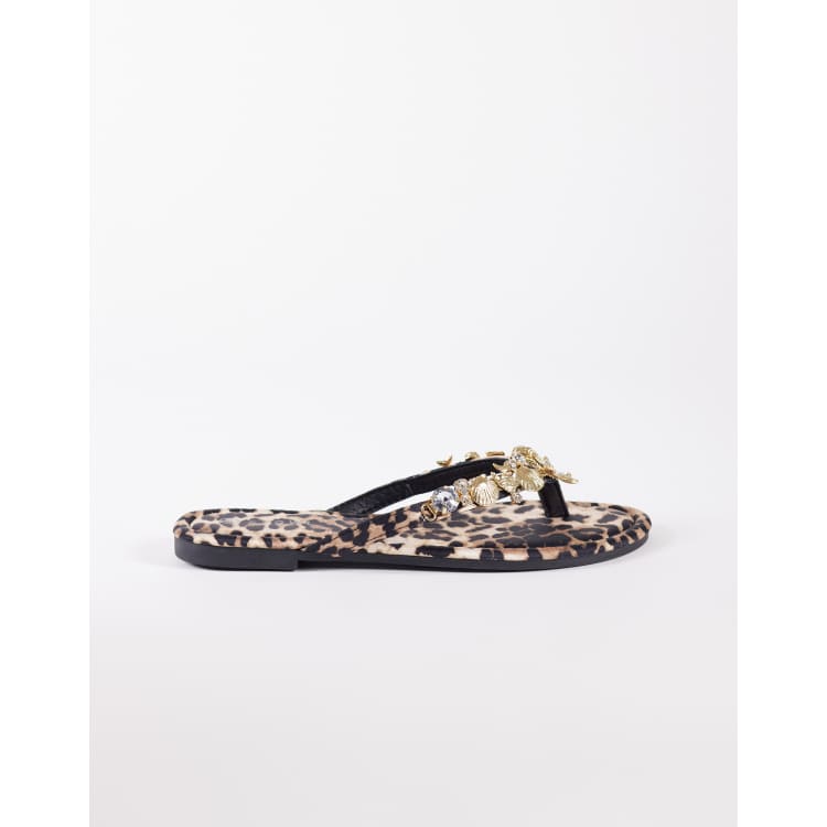 TheSoloist. flip-flop.(leopard) US9 ① Mia Alexiss Leopard Print