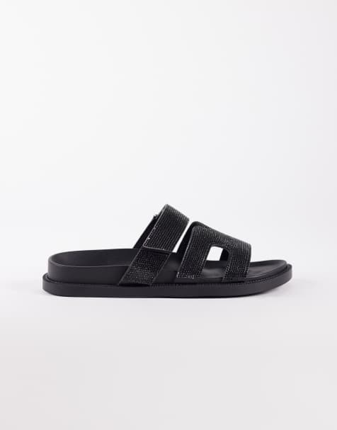 SEQWL Embellished Kidman sandals with straps in  black - view 1