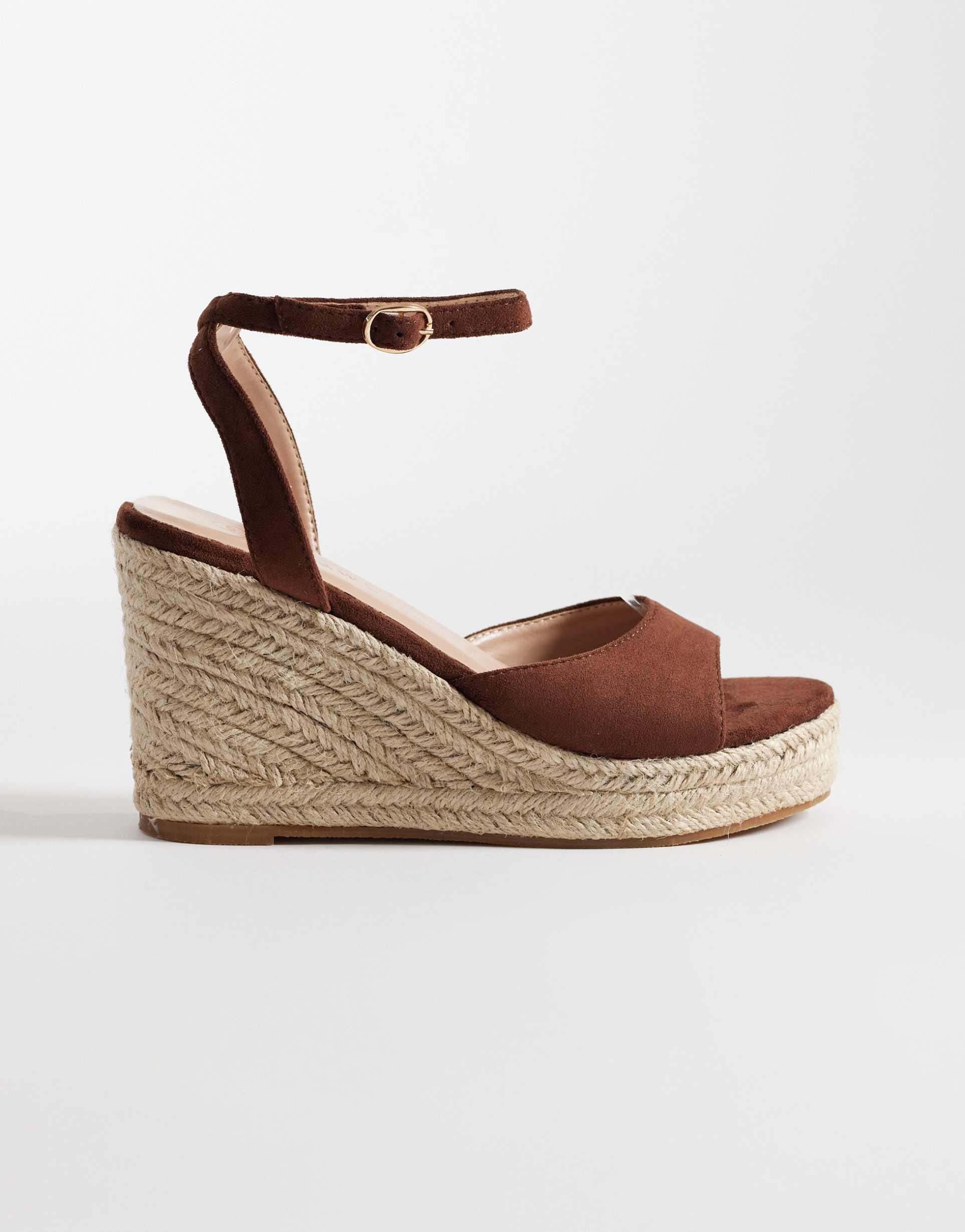seqwl espadrille wedge sandals in brown