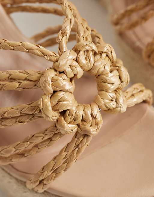 SEQWL - Espadrilles compensées à brides et talon haut - Naturel, 4 de 4