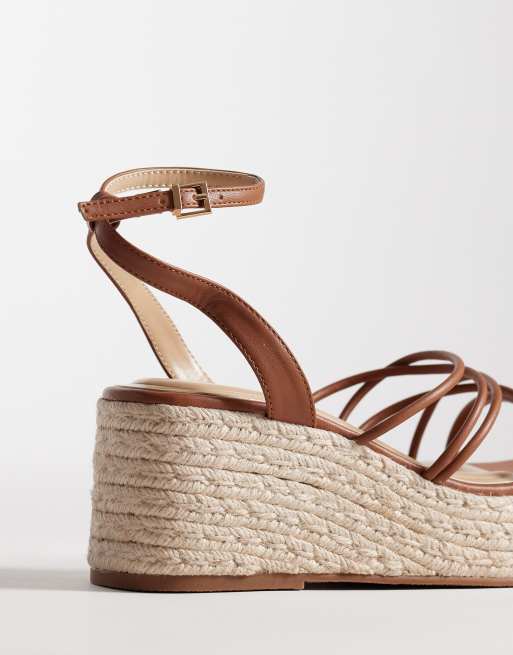 SEQWL - Espadrilles compensées à brides - Fauve, 4 de 4