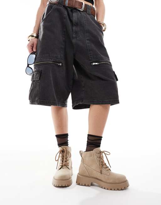 SEQWL Exton lace up boots in nubuck taupe, 2 of 4