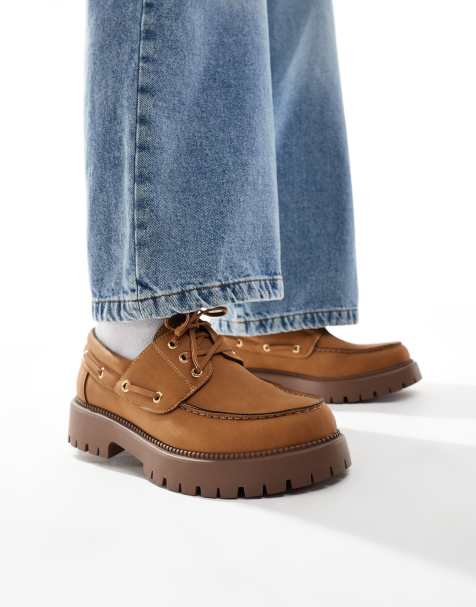 SEQWL - Exton - Sennepsfarvede sejlersko med chunky sål i nubuck - view 1