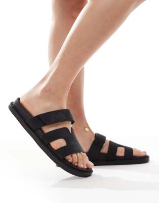 Seqwl Faux Nubuck Sandals With Straps