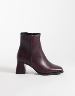 Seqwl Fisher Block Heeled Mid Ankle Boots In Black