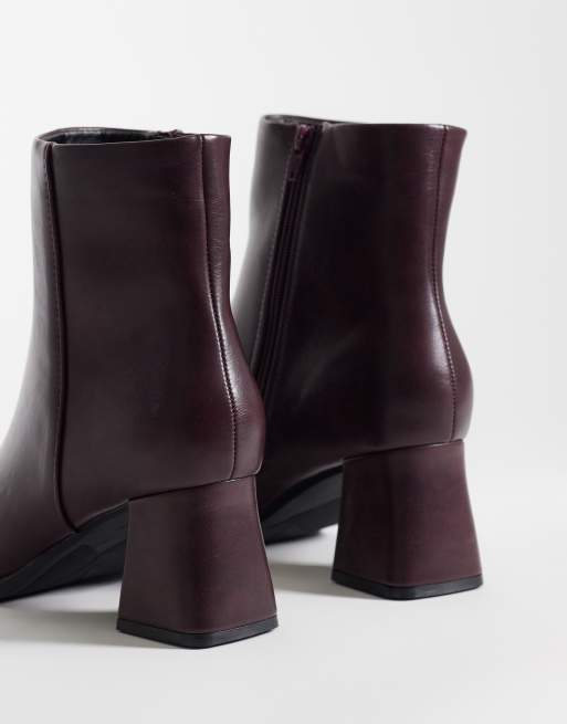 SEQWL Fisher Mid-Ankle-Boots mit Blockabsatz in Burgunderrot, 4 von 4