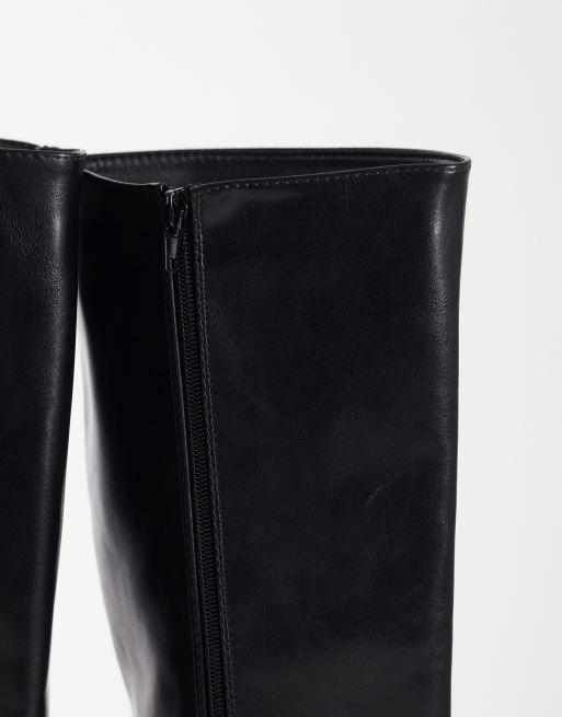 SEQWL – Fisher – Svarta, knähöga boots med blockklack, 2 av 4