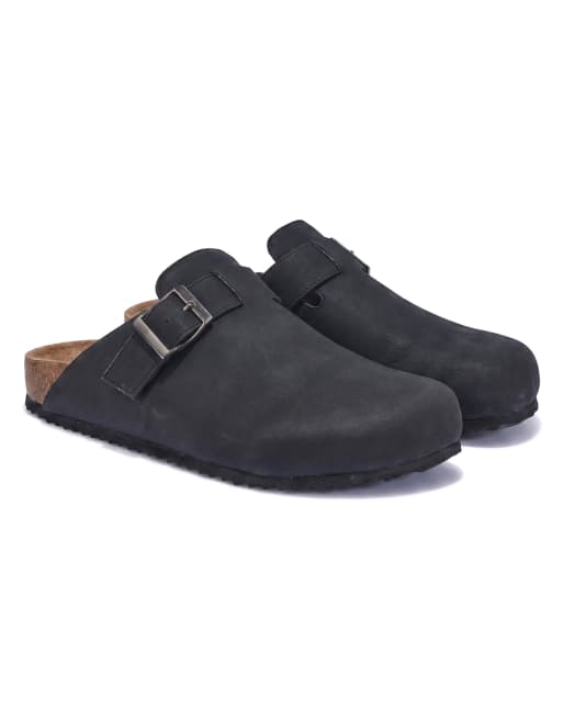SEQWL flat heel slip-on clog mule sandals in black, 5 of 5
