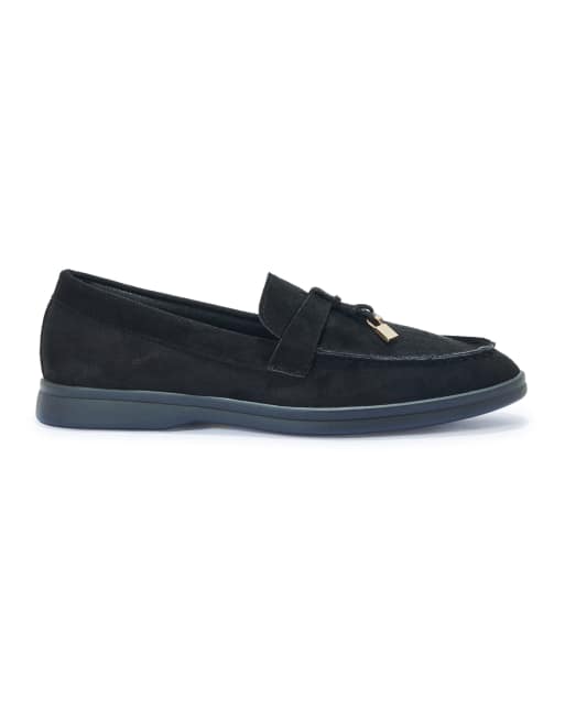SEQWL flat heel slip-on loafers in black, 3 of 5