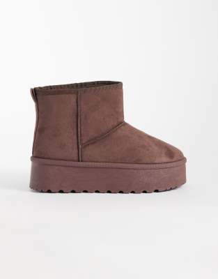 Seqwl Flatform Boots In Brown