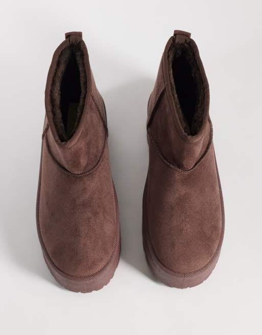SEQWL flatform boots in brown, 4 of 4