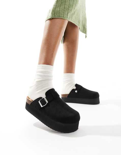 SEQWL flatform clogs in black - view 1