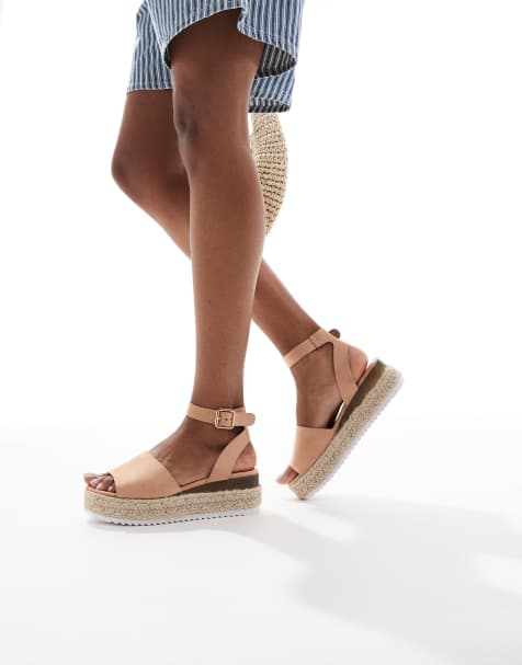 SEQWL flatform espadrilles in beige - view 1