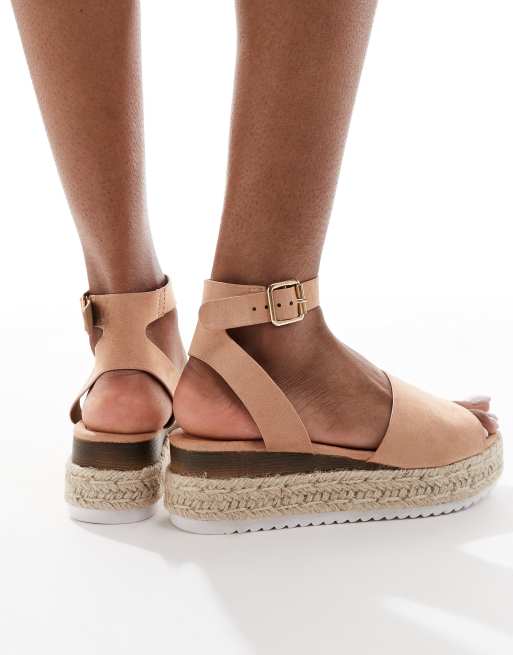 SEQWL flatform espadrilles in beige